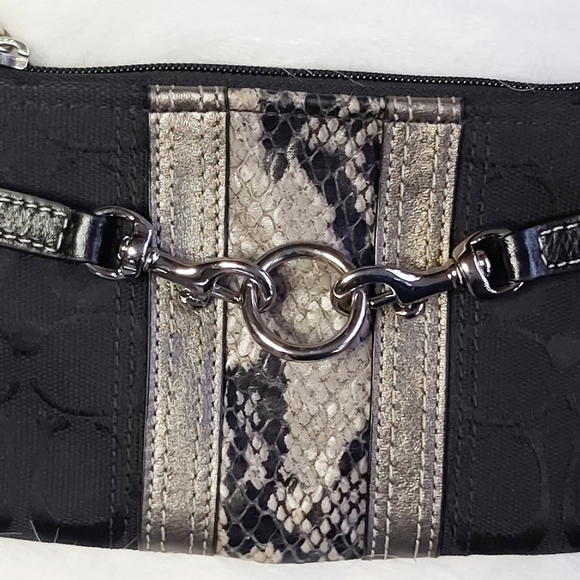 Coach Black Signature/Snakeskin Wr… - Picture 5 of 9